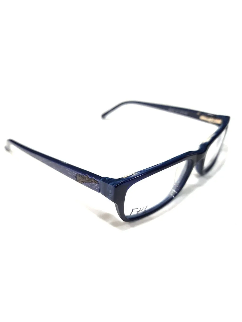 Harley Davidson HDT 103 Small Blue Rectangle Eyeglasses 51-16 135